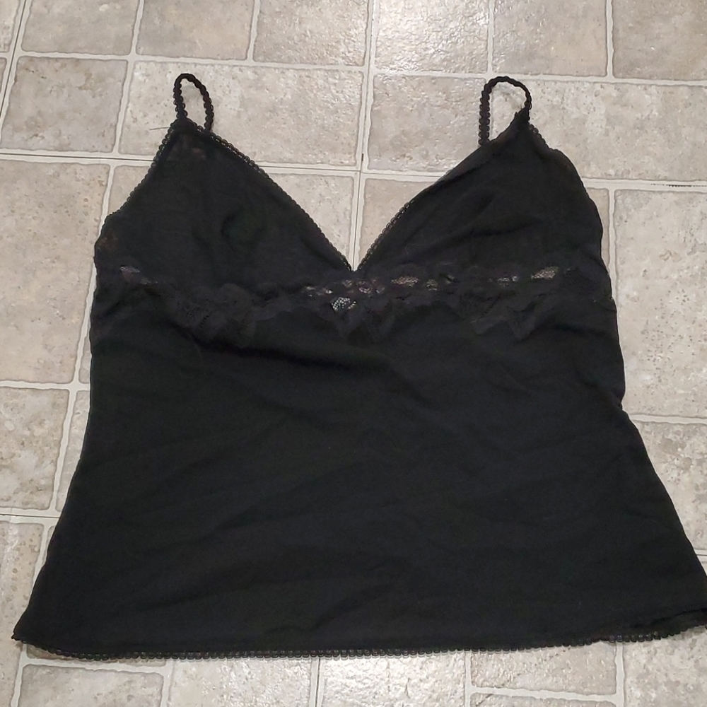 Black Lace Trim Cami